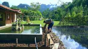 Carrying the land, making beds, growing vegetables, fencing the garden - Life in the green forest