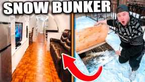 Hidden Secret Bunker UNDERGROUND Snow Fort!