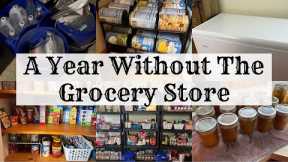 A YEAR WITHOUT THE GROCERY STORE || EMERGENCY PANTRY + PREPPER PANTRY + FREEZERS