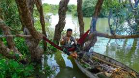 Best Relaxing and Napping Time On The Flooded Forest , Grill Fresh Fish, Hammock