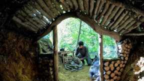 Building a Fantastic Forest Underground House - Bushcraft Cooking Camping, Survival Skills