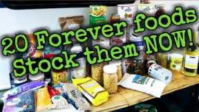 20 foods that will last forever in your Prepper Pantry/food shortages GET READY NOW