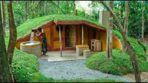 25 Days Building The Most Amazing Underground Hobbit House and Water Tube