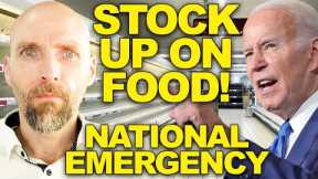 NATIONAL EMERGENCY. STOCK UP ON FOOD IF YOU CAN. THE FUEL SHORTAGE IS HERE.