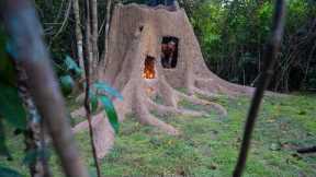 Jungle Survival Bushcraft Skills Build The Most Beautiful Big Tree House Off Grid