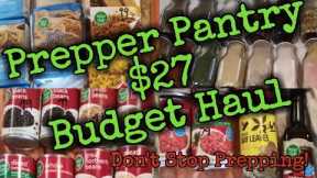 Prepper Pantry  $27 Budget Haul/Cheap Food Storage/36 spice jars filled/keep prepping, Don't stop!