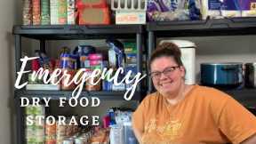 EMERGENCY DRY FOOD STORAGE || BUILDING A PREPPER PANTRY ON A BUDGET