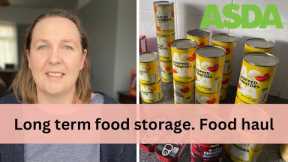 Building a long term food storage on a budget. UK Cost of lving prepping & Asda grocery haul.