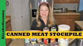 Canned Meat Stockpile...Prepping Food Stockpile...Types Of Canned Meat SHTF