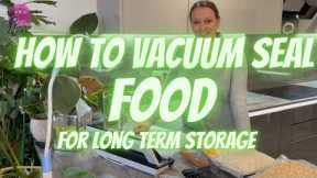 Prepping for hard times | How to vacuum food for long term storage | UK prepper