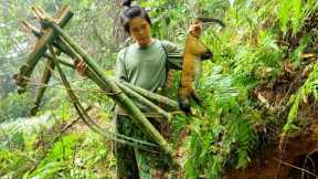 survival skills, how to make bamboo traps, mouse traps, wild survival, survival instinctively