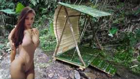 Full Video:  Building Warm Survival Shelter, 99 day Free Bushcreaft Hut | Bushwalking in the woods