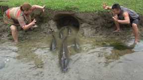 Dig hole catch a lot of carp - Skill Survival from catch fish