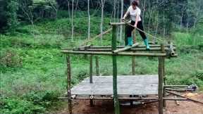 Primitive Skills - building bamboo house _ Forest Life, Survival Skills - How to Build Wild