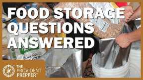 Newbie Prepper Food Storage Questions Answered