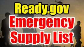 Ready.gov – Evaluating their EMERGENCY CHECKLIST – Be READY