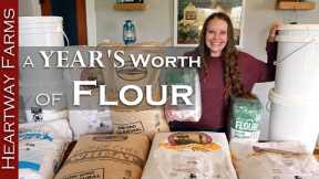 How to stock up and STORE a year's worth of flour | Long-term food storage | Prepping