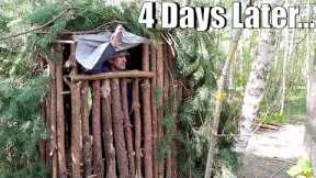 The fourth day of building a house in the FOREST, Survival skill  Part 4 | Vasily Bushcraft