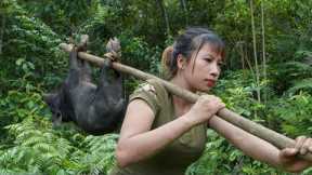 detect, track, set emergency traps, catch wild boar, survival alone