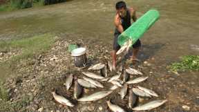 Survival Skills In Primitive: Good Fish Trap Catch Many Fish, Primitive Man's Life