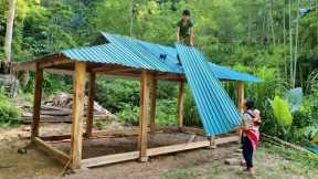 How to build a green corrugated iron roof, build a wooden house with your wife and children