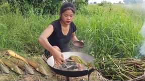 Easy food at field: Catch Fish crab and snail to Cook for survival food - Survival cooking