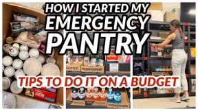 HOW I STARTED MY EMERGENCY FOOD PANTRY + Tips to do it on a BUDGET! Beginner Food Prepper Episode 1