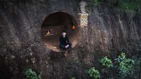 Build A Shelter On A Cliff With A Warm Bed System, Make Pizza From Potatoes, Survival Skills