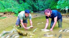 A warm, happy meal with the KONG family. Carp harvesting. Repair leaking dam