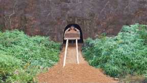Build a shelter 40 feet underground. There is a Warm Bed System and a Fireplace, survival skills