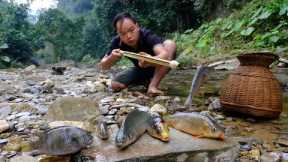 Primitive Skills; Make rubber fish guns - Fishing