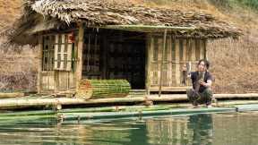 Making Bamboo Rafts, Fishing, Smoked Fish, River Survival Shelter | EP.320