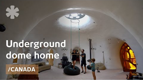 Underground dome house of the family who led geese to fly home