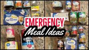 EMERGENCY FOOD STORAGE AND PREP// EASY MEALS FROM SHELF STABLE INGREDIENTS