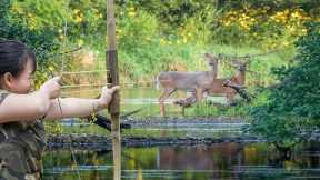 Bamboo Whistle Lures Deer - Deer Will Come Soon/ Dig a Big Trap and Ambush, Part 12