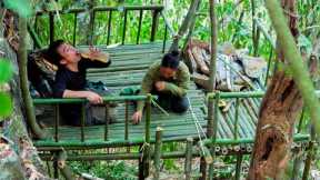 Building a Shelter by the Mountainside, Find food in the forest - Huynh Survival Skills