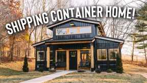 900sqft Shipping Container House w/ Basketball Court!! | Container Home Airbnb Tour!
