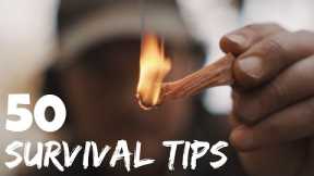 50 Survival Tips - Food | Fire | Shelter | Water - Wilderness knowledge you should know