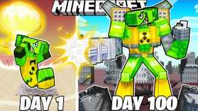 I Survived 100 Days as NUCLEAR TITAN in Minecraft!