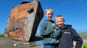 Exploring WWII Shipwrecks & Abandoned Military Base in Alaska (3 Days Camping, Fishing & Hunting)
