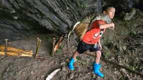 trap making skills, highland boy khai set a trap and hit a crocodile weighing 11kg, boy fishing