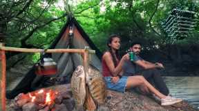 2-DAY Wild Survival Camping | Catch & Cook, Fishing, Bushcraft Skills, Outdoor Cooking,  Natural Tea