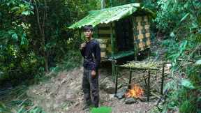 2 DAYS solo survival CAMPING. Weaving Bamboo Baskets, Fishing, Cooking. Bushcraft Survival Shelter