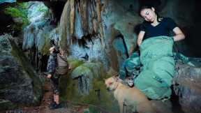 Sheltering In An Amazing Cave - Fairy Bath Under Waterfall - Survival Skills - Camping