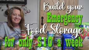 Build your Emergency Food Storage with only $10 a week ~ Budget Prepping