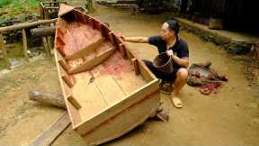 primitive skills; DIY WOODEN BOAT