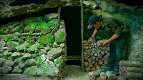 Full video: building a completed survival shelter, underground shelter, fish trap & cooking