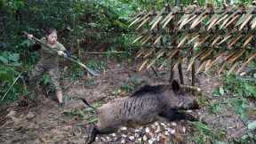 200 days of survival in the wild, skills, setting traps for wild boars, alone survival