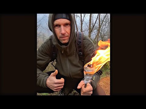 Survival Skills: Making a DIY Torch for Starting a Campfire in the Wild. Bushcraft