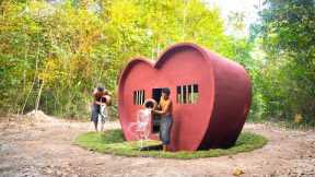 We Build the Most Beautiful Valentine House by Ancient Skills